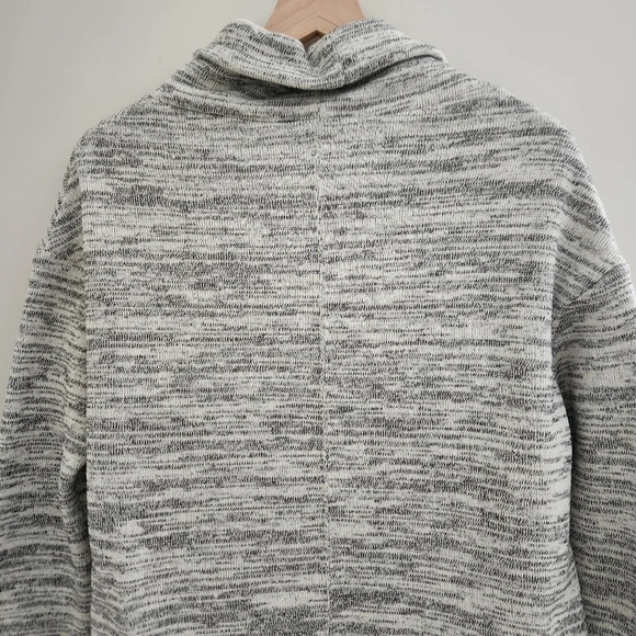 Anthropologie x Saturday Sunday | Cowl Neck Gray Marled Hi-Lo Sweater - Size XS - Picture 7 of 13